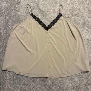 Torrid Cream Asymmetrical Sleeveless Camisole